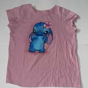 CUTE STITCH WITH FLOWER KIDS T-SHIRT